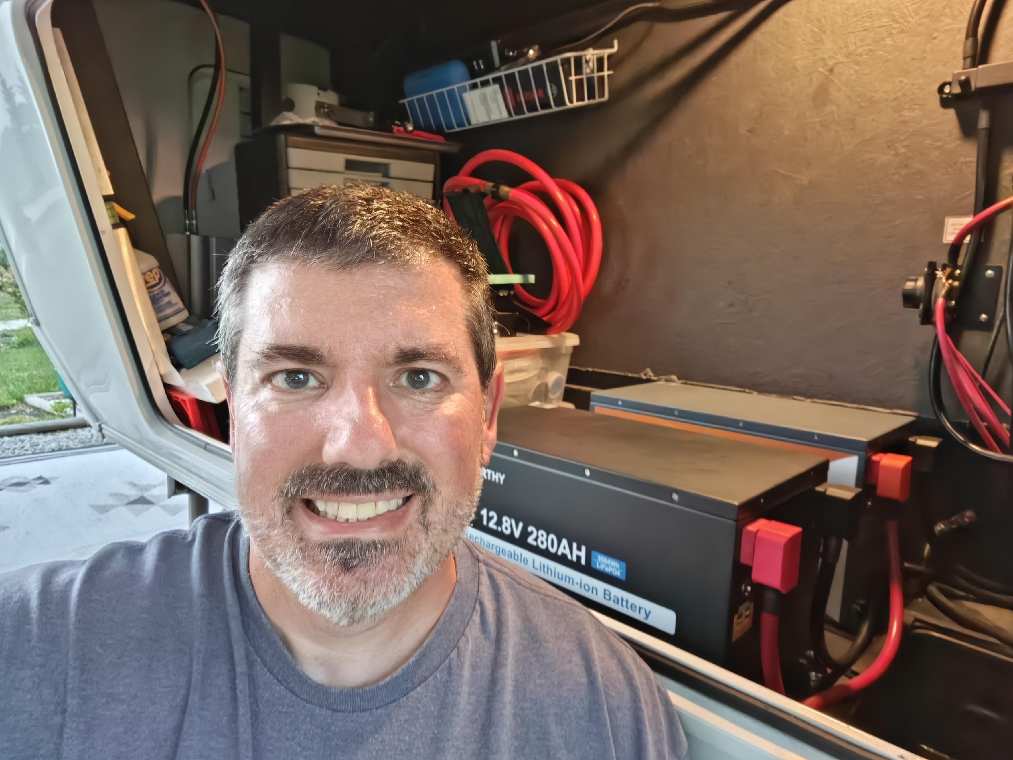 Dana with his RV lithium battery setup